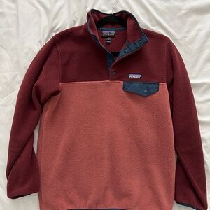Patagonia Synchilla Snap-T Fleece - Burgundy & Navy Trim